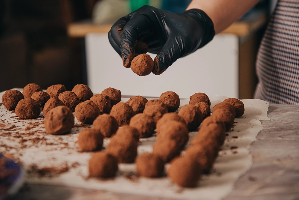 Chocolate Ganache Balls, Homemade Truffles, Chocolate Confections