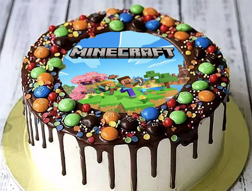 Minecraft Birthday Cake, Block Cake Design, Themed Cake Tutorial